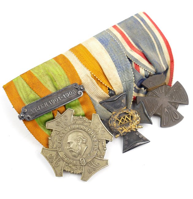 Dutch WW1 3-piece medal-bar — image 2