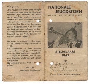 Nationale Jeugdstorm Steunkaart 1943