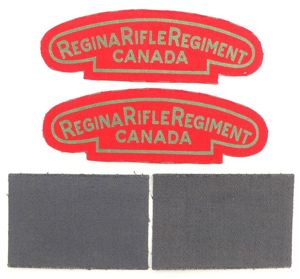 Set of Canadian 'Regina Rifle Regiment' Titles