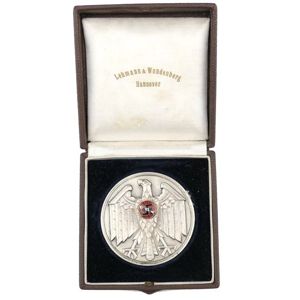 Cased Silver 'DRV' Table-Medal