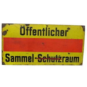 Luftschutz 'Öffentlicher Sammelraum' Enamel Sign