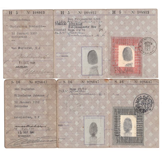 Dutch 'Persoonsbewijs' Set from one Family — image 4