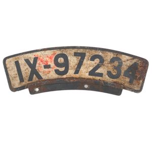 German Motorcycle License Plate 'IX-97234'