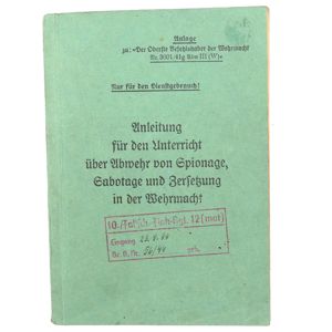 German 'Spionage, Sabotage' Manual 3001/41g