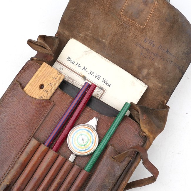 WH (Heer) M35 Map Case with Contents — image 2