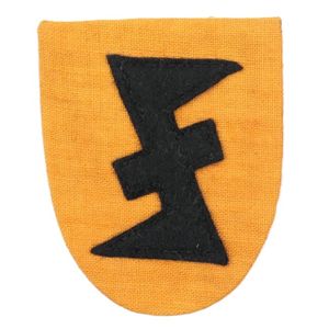 Flemish DM-ZB or Luftwaffe NSKK 'Wolfsangel' Volunteer Shield