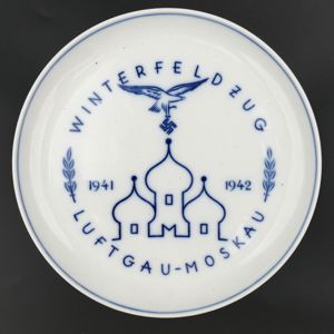 'Winterfeldzug Luftgau-Moskau' Porcelain Plate