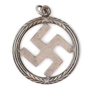 German Silver Swastika Necklace Hanger