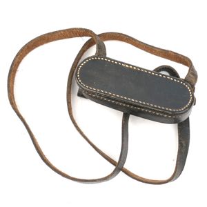Binocular leather carrying strap and rain-cover