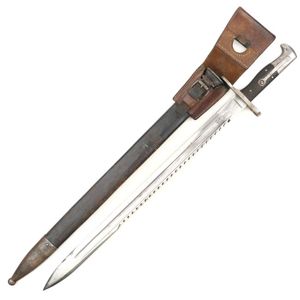 WWI Swiss Vetterli M1883 Sawback Sword Bayonet