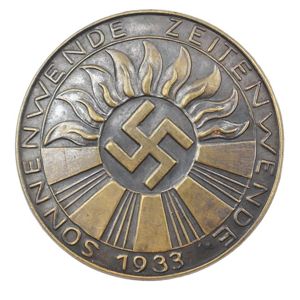 Large sized 'Sonnenwende - Zeitenwende' 1933 Tinnie
