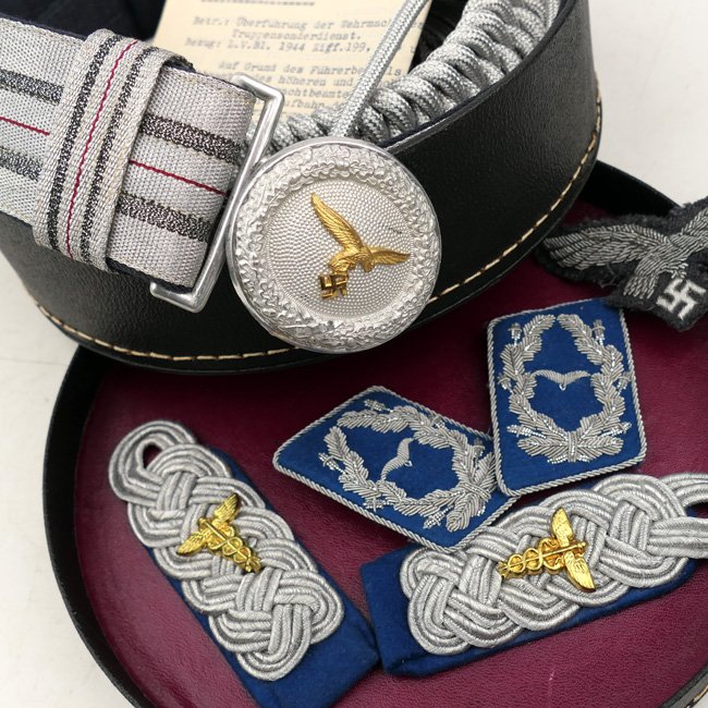 Cased Luftwaffe TSD Officer's Brocade Belt & Buckle — image 2