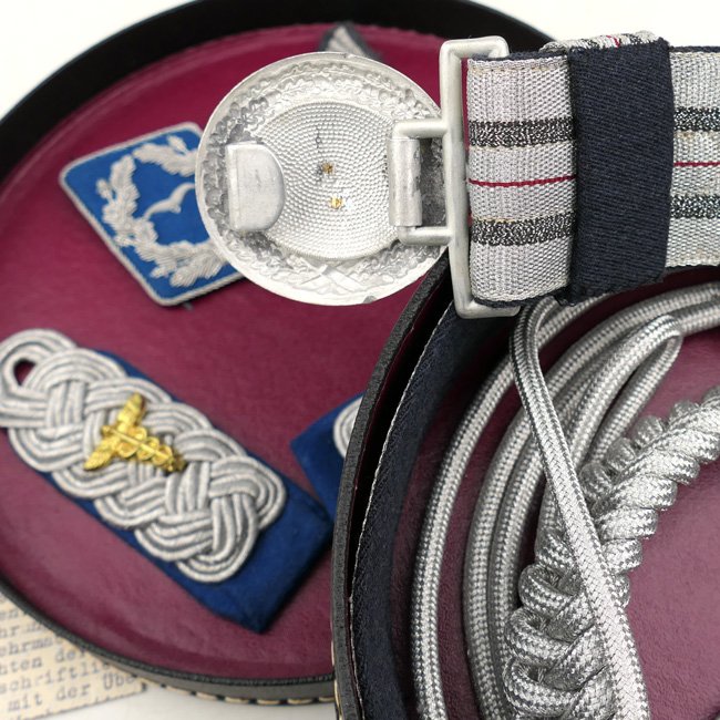 Cased Luftwaffe TSD Officer's Brocade Belt & Buckle — image 3