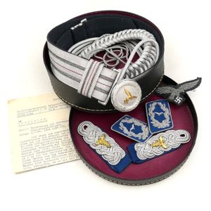 Cased Luftwaffe TSD Officer's Brocade Belt & Buckle