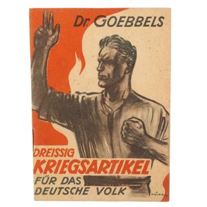 Booklet 'Dreissig Kriegsartikel fur das deutsche Volk'