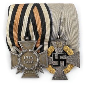 German 2-Piece Medal Bar Fifty Years Faithful Service