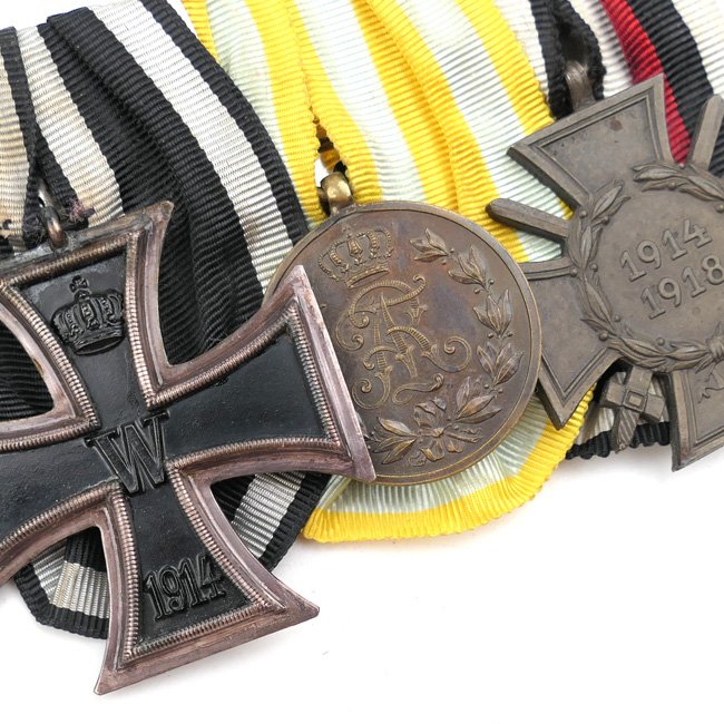 WW1 German 3-Piece Medal Bar & Batton — image 2