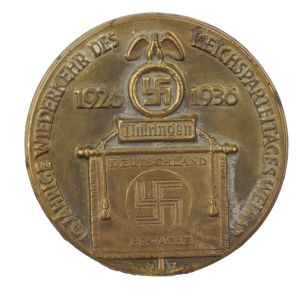 '10 Jährige wiederkehr des Reichsparteitages Weimar 1936' Tinnie