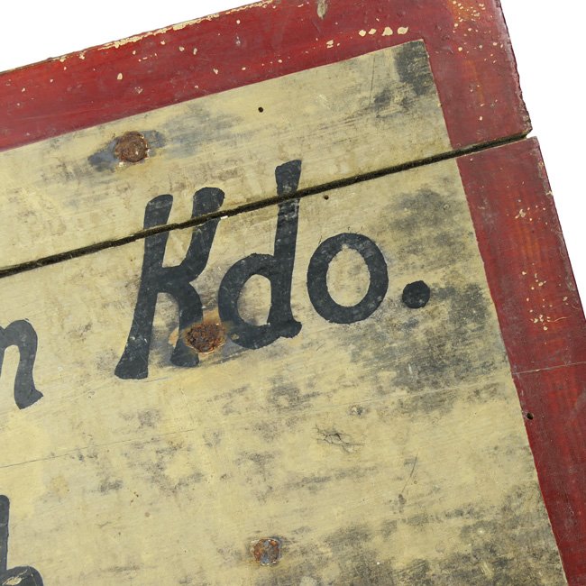 German Wooden Sign POW Camp 'Gutshof' — image 3