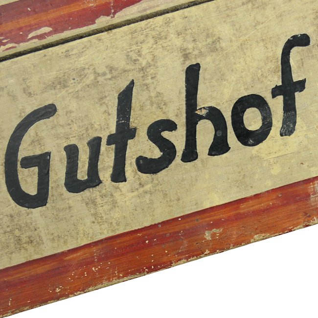 German Wooden Sign POW Camp 'Gutshof' — image 6