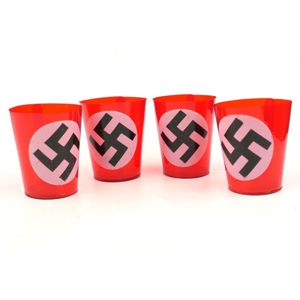 German Patriotic Swastika Candle Holders