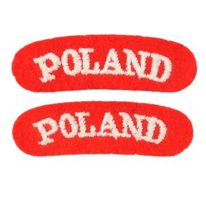 Set of British made 'Poland' Shoulder Titles