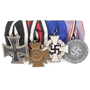 German 4-Piece 'Luftschutz' Medal Bar