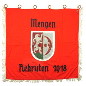 Swastika Flag 'Mengen, Rekruten 1918'
