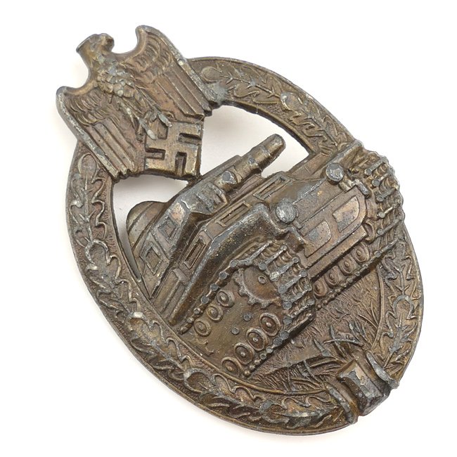 Panzer Assault Badge in Bronze - 'A.S.' — image 2