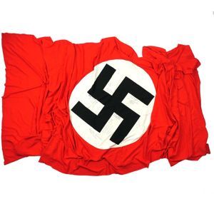Captured US Vet Signed German Swastika Flag