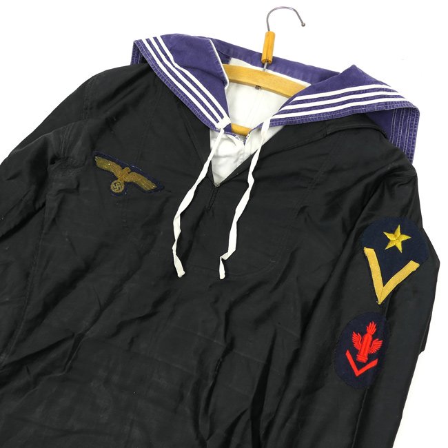 Kriegsmarine Blue Jumper Shirt with Collar Dickie — image 2