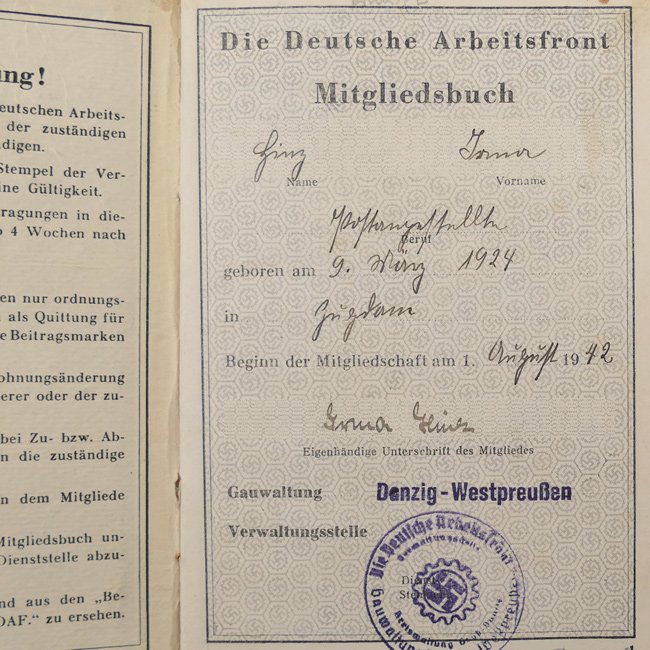 DAF Members Book 'Danzig' — image 2