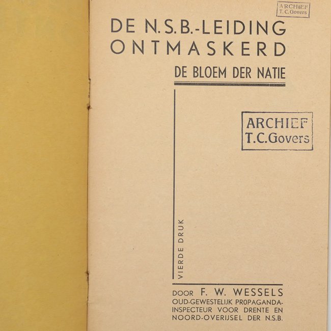 'De N.S.B-Leiding Ontmaskerd' Booklet — image 2