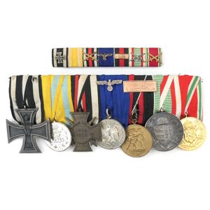 Wehrmacht 7-Piece Medal Bar & Batton