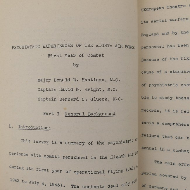 USAAF 'Psychiatric experiences of the eighth Air Force' Book — image 4