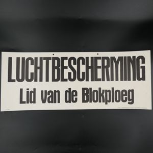 Dutch 'Luchtbeschermingsdienst' Carton Sign