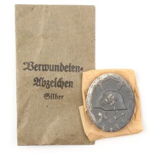 Verwundeten Abzeichen in Silber '100' in Pouch