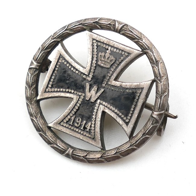 WW1 Iron Cross 1914 Silver Brooch — image 2