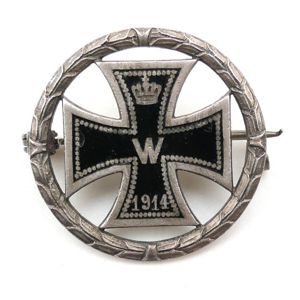 WW1 Iron Cross 1914 Silver Brooch