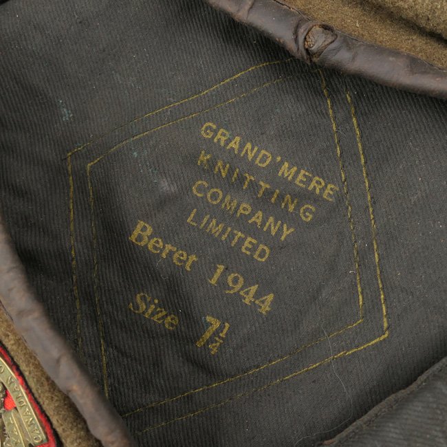 Canadian RCOC Khaki Beret 1944 — image 2