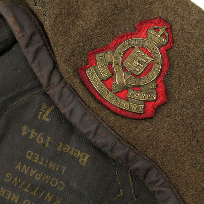 Canadian RCOC Khaki Beret 1944 — image 3