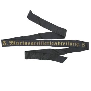 Kriegsmarine '5. Marineartillerieabteilung 5.' Cap Tally