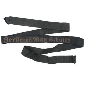 Kriegsmarine 'Zerstörer Max Schultz' Cap Tally