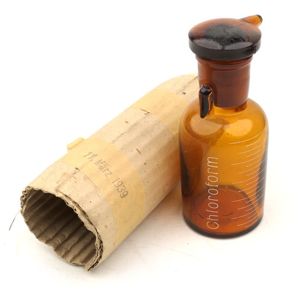 German Medical 'Chloroform' Flask in Package