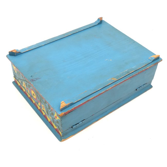 Folk Art Hand Painted Bavarian Wooden Box 1944 — image 4