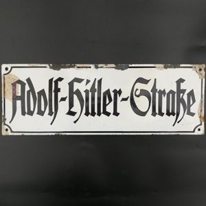German 'Adolf-Hitler-Straße' Enamel Sign
