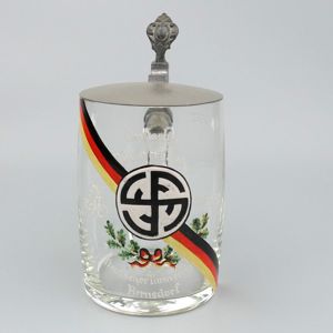 'Deutscher Turnverband' Commemorative Glass Beer Stein