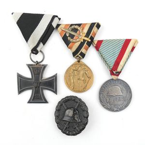 Austrian WW1 4-Piece Medal Group