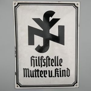NSV 'Hilfststelle Mutter u. Kind' Enamel Sign
