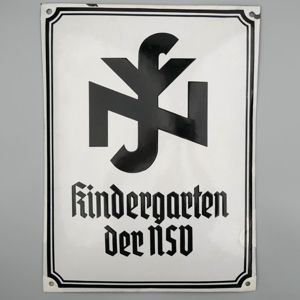 NSV 'Kindergarten der NSV' Enamel Sign